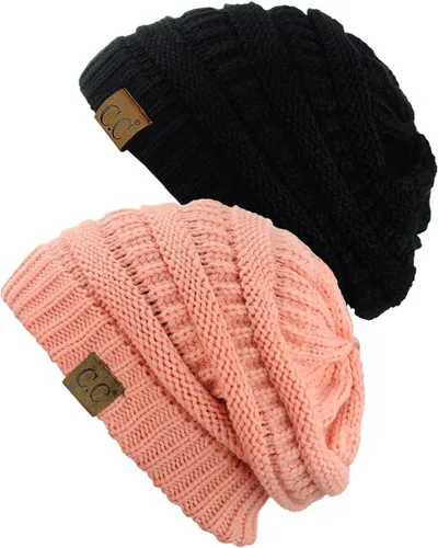 Vista 32 de Gorro a la moda de tejido suave abultado, cálido y elástico de C.C