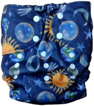 Vista 3 de Pañal de tela XL para niños grandes, 30-70 libras, reutilizable para niños de 13 a 66.1 lbs (animales del bosque)