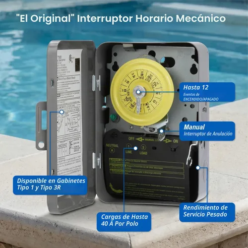 Vista 2 de Temporizador de marcación de 24 horas Intermatic T101