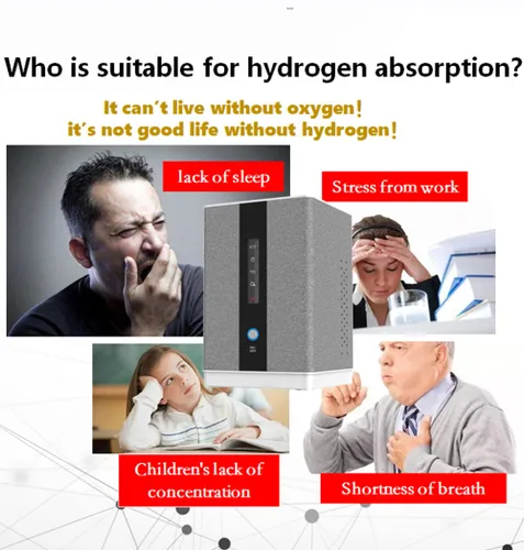 Vista 6 de Máquina de Inhalación de Agua de Hidrógeno AquaGreen, Inhalador de H2 de Alta Pureza del 99.99% con 5 Cánulas Nasales, Generador de Agua Rica