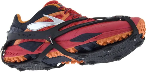 Vista 8 de Kahtoola Calzado de tracción NANOspikes de 1ª generación para correr y caminar en invierno en carretera Negro