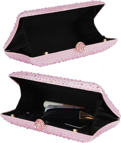 Vista 3 de Evevictor Women Handbags Rhinestone Party Prom Wedding Bride Evening Bags Crystal Party Clutch Purse