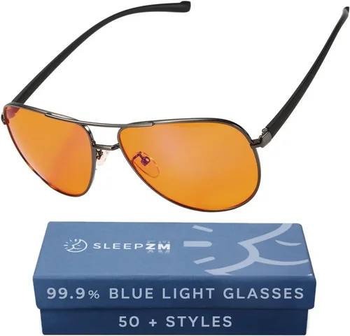 Vista 18 de Sleep ZM Blue Light Blocking & Light Sensitivity Glasses - 8 Lens Types for Comfort, Relaxation, Sleep & Relief - 50+ Styles