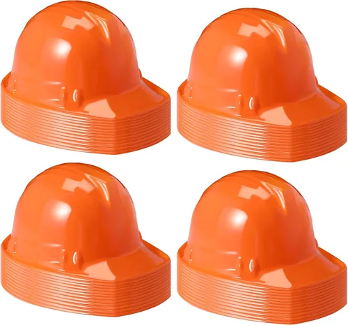 Vista 10 de Sumind Paquete de 48 sombreros de fiesta de construcción para niños, casco de plástico para trabajadores, juguete a granel para niños de 3 a 8 años