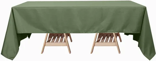 Vista 7 de BalsaCircle Mantel rectangular de poliéster negro de 60 x 126 pulgadas para bodas, fiestas, eventos, cocina, comedor