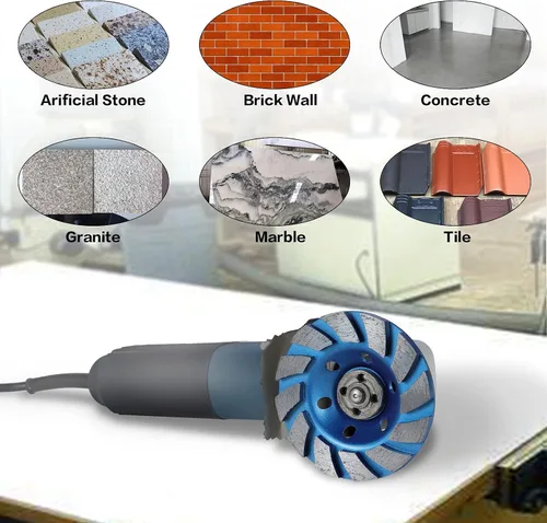 Vista 4 de TM disco de 4 pulgadas para molienda de diamantes de turbo de hormigón para amoladora de ángulo de trabajo duro 12 segs