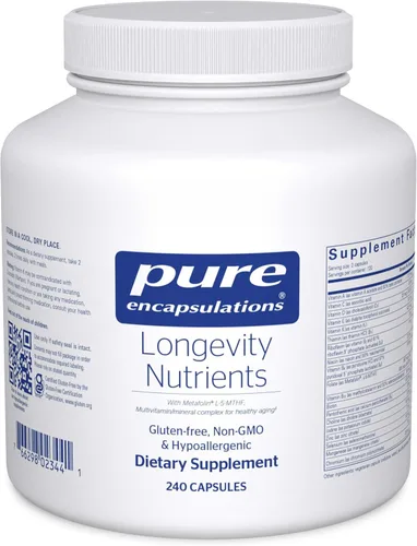 Vista 8 de Pure Encapsulations Longevity Nutrients Complejo multivitamínico/mineral para apoyar el envejecimiento saludable, la función cerebral, los ojos