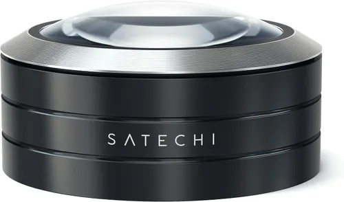 Vista 2 de Satechi ReadMate - Lupa LED de escritorio con aumento de hasta 5 veces - Funda de transporte incluida (negro)