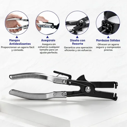 Vista 4 de MR CARTOOL Herramienta de compresor de anillo de pistón, juego de compresor de anillo de pistón del motor con 6 anillos de pistón