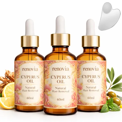 Vista 9 de Renovia Cyperus Rotundus Oil - Cyperus Rotundus - Suero de depilación para la piel, aceite natural para el cuidado de la piel, Cyperus Rotundus