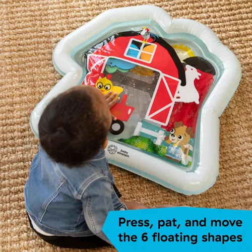Vista 3 de Baby Einstein Farm Explorers Cal's Sensory Barn - Tapete de agua multisensorial, rojo, de 0 a 36 meses