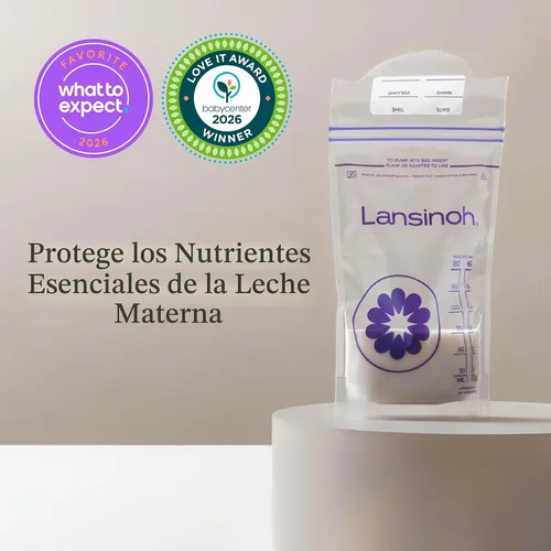 Vista 3 de Lansinoh Bolsas de almacenamiento de leche materna, 1 paquete de 50 unidades.