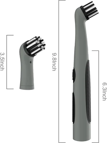 Vista 2 de Cepillo de limpieza eléctrico recargable con cabezales de cepillo múltiples 4 en 1 y cable USB, cepillo motorizado inalámbrico para interiores