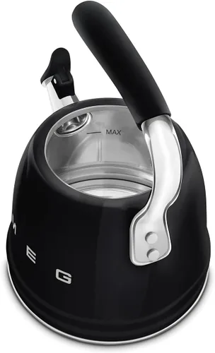 Vista 8 de Smeg Tetera silbante Retro para estufa – 2.4L (Negro)