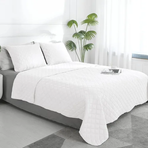 Vista 25 de Easy-Going - Juego de colcha reversible tamaño individual con 1 colcha y 1 funda de almohada, colcha de cama suave, colcha de microfibra ligera