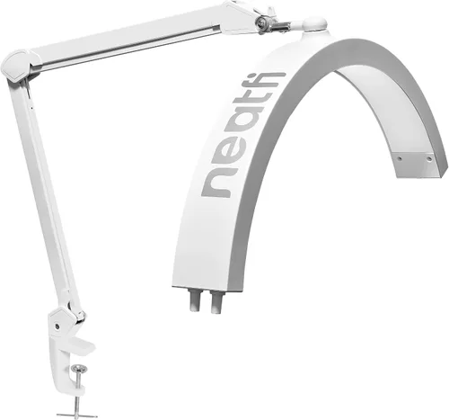 Vista 7 de Neatfi Lámpara de mesa LED media luna para esteticistas, técnico de uñas y cosmetóloga para arte de manicura, facial, depilación, hilo y tatuajes