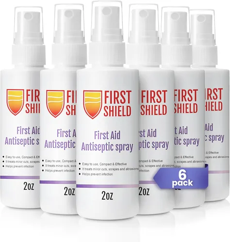 Vista 7 de Spray antiséptico de primeros auxilios, limpiador de heridas, cloruro de benzalconio para cortes menores, rasguños y quemaduras, 2 onzas, 1.0