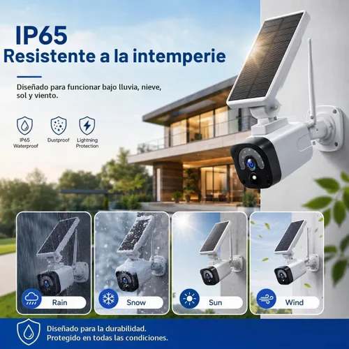 Vista 7 de Camcamp Cámaras de seguridad solares de 4MP WiFi al aire libre inalámbricas