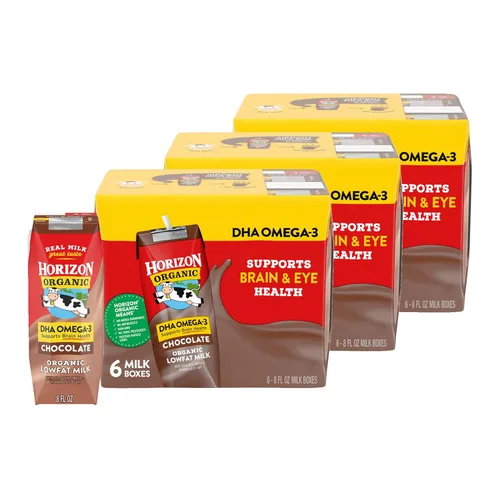 Vista 22 de Horizon Organic Cajas de leche bajas en grasa, fresa, 8 onzas, paquete de 6 8g Protein per Serving, 1% Lowfat, USDA Organic, No Refrigeration