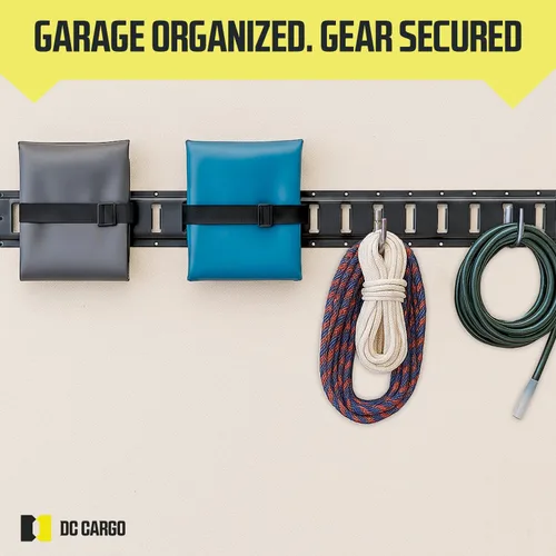 Vista 7 de DC Cargo Mall Correas E Track – Paquete de 4 – Correas de amarre ajustables y estándar resistentes de 12 a 22 pulgadas, compatibles con accesorios