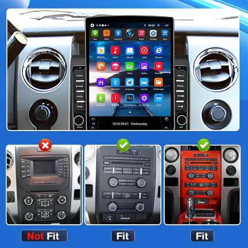 Vista 2 de 【4G + 64GB】 Radio estéreo de coche para Ford F150 2009-2014, Android 13 Wireless Carplay y Android Auto con pantalla táctil IPS de 9.7 pulgadas