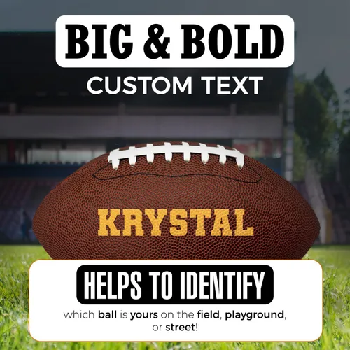 Vista 5 de HAMMET Fútbol personalizado – Fútbol de cuero compuesto personalizado con tu nombre o texto – Regalo ideal para hijo, hija, niño o niña