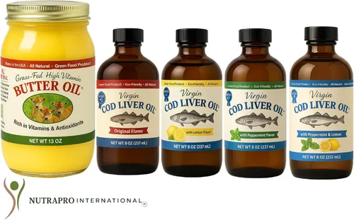 Vista 4 de Aceite de hígado de bacalao virgen, 8 onzas líquidas, natural, capturado en la naturaleza y sabor fresco, alto en vitamina D, Omega 3 DHA/EPA