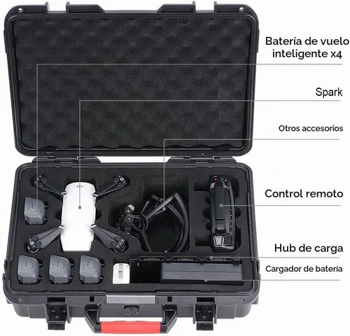 Vista 2 de Smatree Estuche de transporte impermeable de 10.2L para DJI Spark