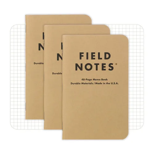 Vista 7 de Field Notes: Paquete Original de Kraft de 3 - Papel Mixto (1 Gráfico/Cuadrícula, 1 Rayado/Lineado, 1 Liso/Blanco) Cuadernos de Notas - Cuadernos