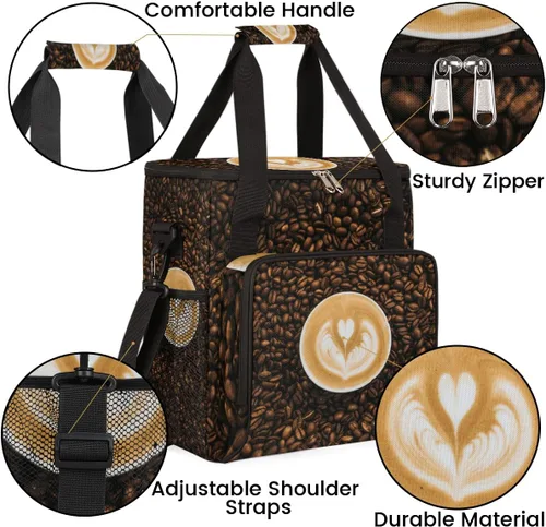 Vista 6 de cfpolar Funda de transporte para cafetera, bolsa de almacenamiento de viaje compatible con K-Mini o K-Mini Plus, estuche portátil para cafetera