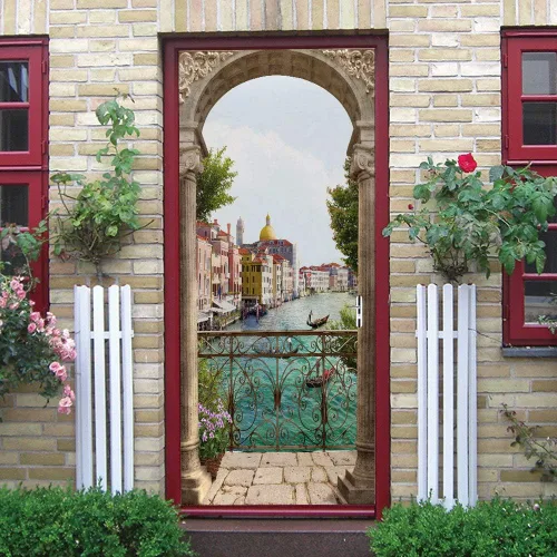 Vista 60 de Calcomanías 3D para puerta, murales para despegar y pegar, papel tapiz de caballo, calcomanías autoadhesivas extraíbles de PVC, impermeable, póster
