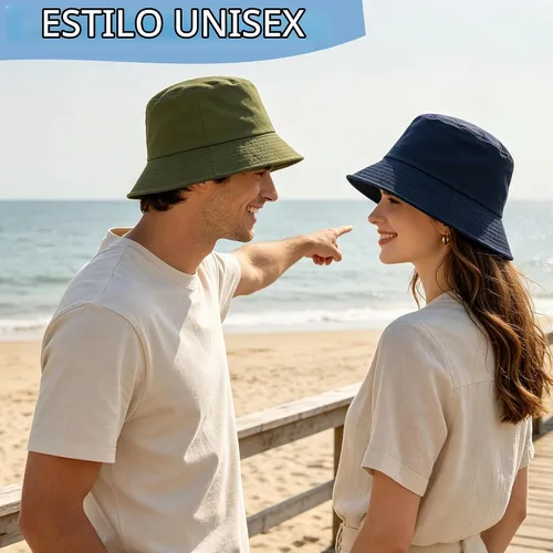 Vista 5 de Paquete de 3 sombreros de verano unisex para actividades al aire libre 3 Negro/Blanco/Beige