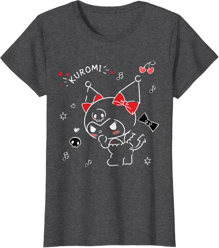 Vista 5 de Kuromi Camiseta Mischievous Tee Shirt Negro
