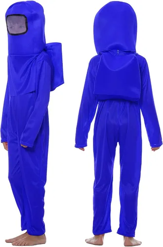 Vista 2 de Disfraz de astronauta para cosplay entre el espacio, con mochila y tocado para niños, disfraz de carnaval de Navidad