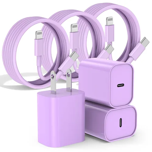Vista 12 de Cargador rápido para iPhone, cable Lightning de carga rápida de 10 pies, para iPhone 14, 13, 12 Pro Max, cargador de carga rápida con bloque