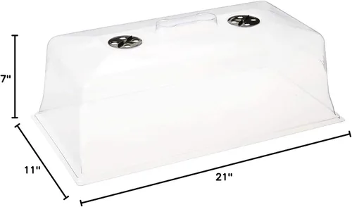 Vista 4 de Bandejas de cultivo de plantas (sin agujeros de drenaje) – 20 x 10 pulgadas – Bandejas de cultivo o goteo perfectas para semillas de jardín