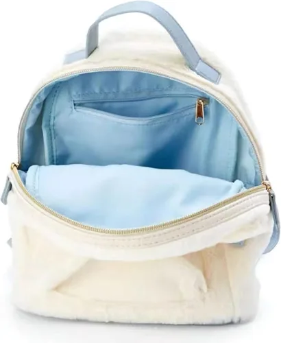 Vista 3 de Lindas mini mochilas de felpa para niñas y mujeres blanco-1 Mochilas Daypack