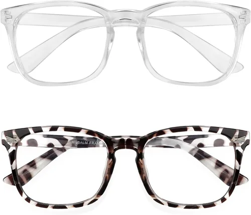 Vista 10 de Gafas con filtro de luz azul, paquete de 2 lentes de luz azul para hombre, anteojos de luz azul para mujer, anteojos con luz azul para fatiga ocular