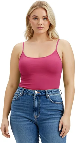 Vista 376 de Emmalise Camisola larga casual básica para mujer, con tirantes ajustables, top en capas