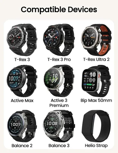 Vista 2 de Paquete de 2 cargadores de reloj Amazfit compatibles con T-Rex 3/Bip Max