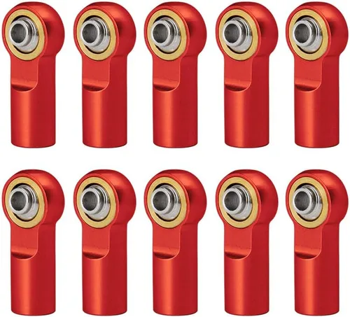 Vista 7 de QUE-T 10pcs Metal Link Rod End M4 Ball Joint Head para RC Crawler Car (negro)