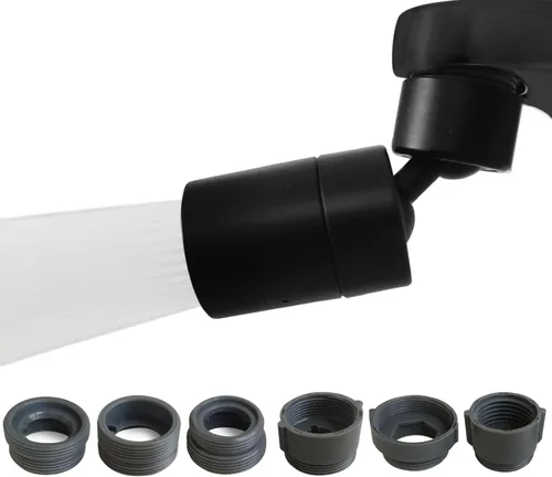 Vista 9 de Extensor giratorio para grifo, adaptadores de grifo de boquilla, filtro universal contra salpicaduras, extensión de grifo de cocina, cabezal