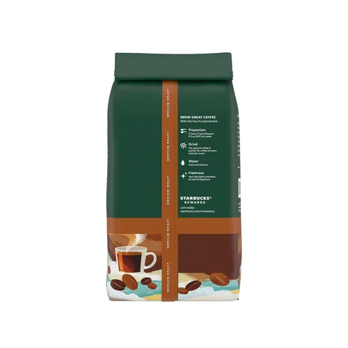 Vista 9 de Starbucks Café Molido, Tueste Medio, Café Caliente o Helado, Mezcla de Desayuno, 18 oz