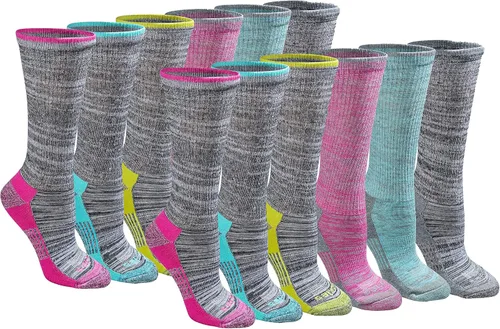 Vista 25 de Dickies Women's Dri-Tech Fashion Moisture Control Crew Socks (6, 12 Pairs)