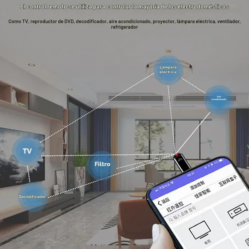 Vista 5 de R09 Mini Adaptador de Control Remoto IR para Smartphone para Teléfono Inteligente Android Mini Control Universal Infrarrojo Todo en Uno para Aire