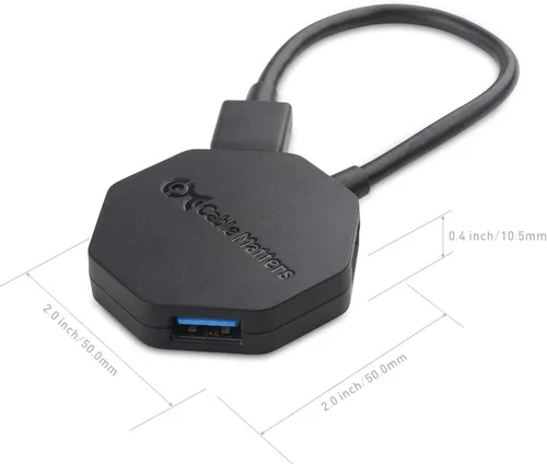 Vista 2 de Cable Matters Hub USB Ultra Mini de 4 puertos (concentrador USB 3.0, base USB3)