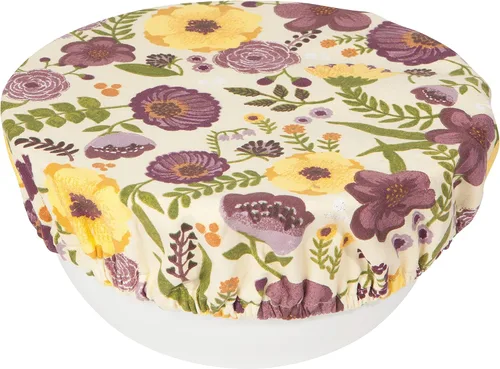 Vista 5 de Now Designs Adeline Save It - Juego de 2 fundas reutilizables de algodón para tazones de 7.5 y 9.25 pulgadas