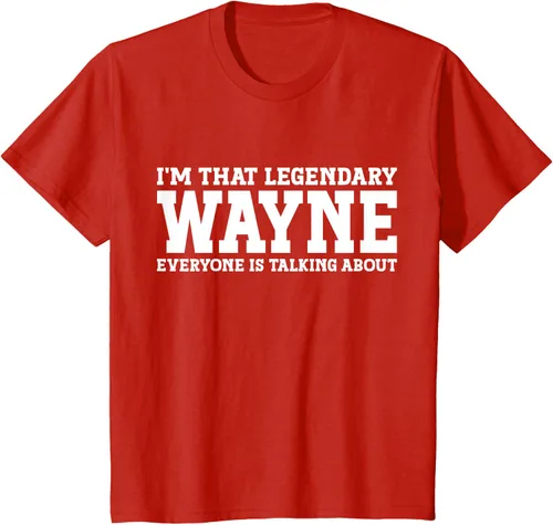 Vista 3 de Wayne Personal Name Funny Wayne Camiseta, Negro