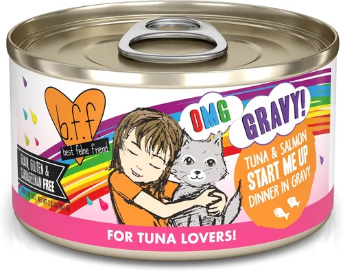 Vista 19 de Weruva B.F.F. OMG – mejor amigo felino Oh My Gravy! Latas de comida húmeda natural sin granos, recetas de tierra y mar en salsa