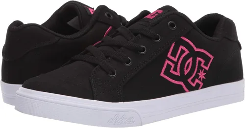 Vista 7 de DC Chelsea - Tenis de skate para niños (niño pequeñoniño grande), rosa gris